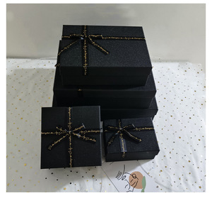 Scatola <span class=keywords><strong>Regalo</strong></span> Quadrata Nera EVERWIN, Confezione Creativa in Stile Ins per <span class=keywords><strong>Natale</strong></span> e Compleanno - Product Image 3