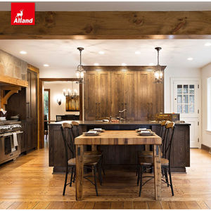 Élégante armoire <span class=keywords><strong>de</strong></span> <span class=keywords><strong>cuisine</strong></span> shaker rustique en chêne rouge ou en placage <span class=keywords><strong>de</strong></span> bois solide et scié avec un design intemporel <span class=keywords><strong>de</strong></span> luxe naturel - Product Image 1