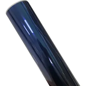 high quality double tone solar film different colors blue to black for car two tone gradation metallic window film