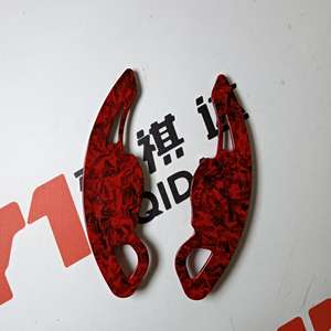 Extension de palettes de changement de vitesse pour <span class=keywords><strong>volant</strong></span>, décoration en fibre de carbone forgée, rouge brillant pour VW Tiguan/Lamando/Golf 6/<span class=keywords><strong>Scirocco</strong></span> - Product Image 6