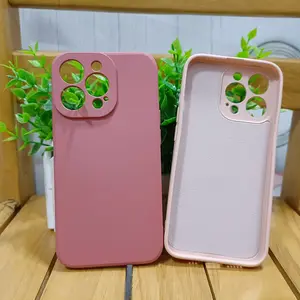 Casing Silikon Cair iPhone 13 Pro Max Mini, Sarung HP Aksesori Desainer Tahan Guncangan untuk iPhone 13 Pro Max