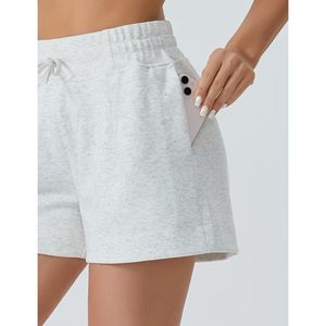 Shorts de sport pour femmes FOXA avec cordon de serrage, taille haute, avec poches, shorts de sport d'été - Product Image 2