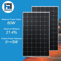 Panneaux solaires à haute efficacité Panneaux solaires monocristallins PV 60w 100w 150W 200W panneau solaire en verre