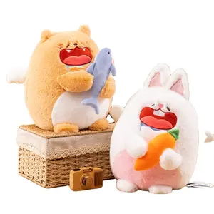 Yangzhou Wholesale Cartoon Gluttonous Purple Cat Plush Toy Rabbit Plushies Toy For Doll Online Shopping Stuffed Animals Toys