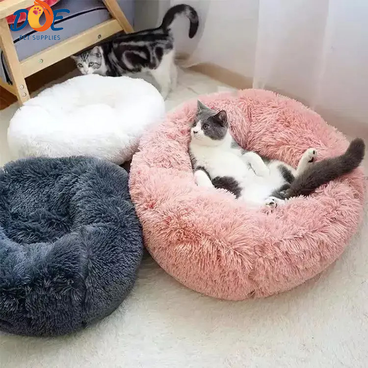 Cama de animais para cachorro, cama redonda pequena para cachorros e gatos de estimação, almofada, itens para animais de estimação