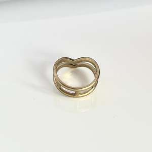 แหวนรูปทรงเรขาคณิต V 925เงินสเตอร์ลิงชุบทอง - Product Image 6