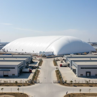 Dôme à soufflets d'air en PVDF sur mesure pour grande portée, installation rapide, imperméable et ignifuge pour entrepôt de stockage