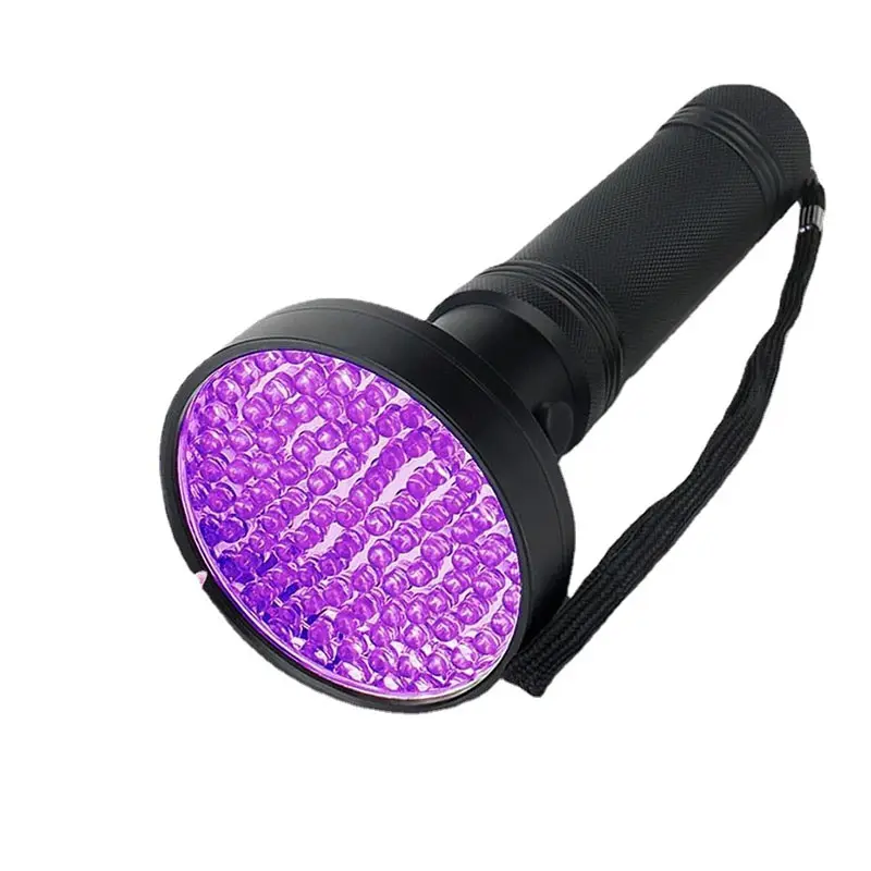 100 LED 395nm Cahaya Hitam Ungu Senter Ultraviolet Genggam UV LED Scorpion UV Torch Senter LED