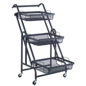 Carrito de Metal multicapa para el hogar, carro de almacenamiento giratorio de <span class=keywords><strong>3</strong></span> niveles, estante de acabado, estante de almacenamiento para cocina y baño - Product Image 4