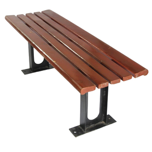 Lange Design Terrasbanken Met Metalen Basisbeugels Stijl Comfort En Duurzaamheid Tuinbank Hout Voor Gebruik Buitenshuis - Product Image 4