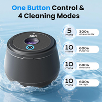 Nettoyeur dentaire portable à haute fréquence vibratoire, 4 modes, 4 lumières UV, nettoyeur ultrasonique pour appareils dentaires