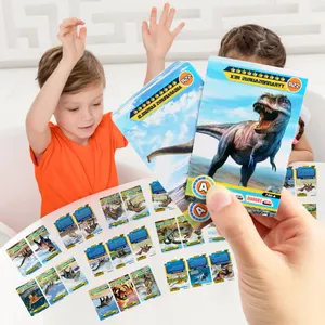 Carta del drago personalizzata stampata carta a colori per bambini giocattoli educativi cognitivi flash card da collezione di dinosauri