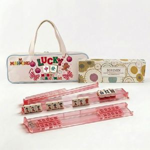 Juego de Empujadores de Mahjong Americanos Personalizados con Impresión, Caja de Regalo de Acrílico, Bolsa de Almacenamiento para Herramientas de Mahjong - Product Image 2