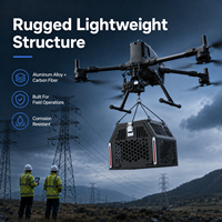 Boîte de transport pour drone 8L, charge utile 5 kg, conteneur de transport UAV avec système de déverrouillage électrique à double porte