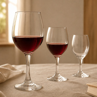 Verre à vin rouge classique, grand gobelet sur pied pour la maison, le dîner, le salon, la restauration, la distribution en gros, plusieurs tailles