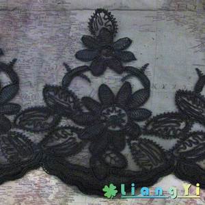 Encaje Vintage Ecológico de Poliéster con Lentejuelas Florales Bordadas para Automóviles, con Organza Soluble en Agua para Uso en Prendas y Accesorios de Bricolaje - Product Image 2