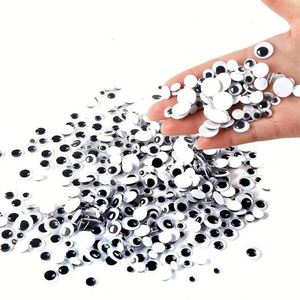 Autocollants pour yeux d'animaux en résine noire et blanche, adhésifs, pour enfants, accessoires de bricolage faits à la main, pour les 0-24 ans - Product Image 2