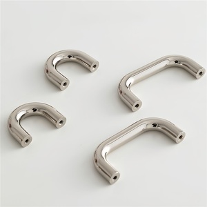 French Modern Minimalist Style U-shaped Arch Bridge <b>Handle</b> Cabinet Wardrobe <b>Drawer</b> Dresser Zinc Alloy Texture rainbow Durable - Product Image 5