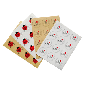 120 unids/lote gracias con pegatina de sellado de corazón <span class=keywords><strong>para</strong></span> decoración de regalo DIY embalaje <span class=keywords><strong>para</strong></span> hornear pegatinas de decoración de vidrio etiqueta personalizada - Product Image 1