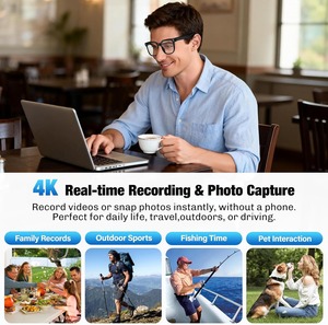 Gafas Inteligentes con IA y Cámara, Gafas con Cámara HD de 8MP Antivibración, Grabación de Video, Traducción en Tiempo Real, <span class=keywords><strong>Audio</strong></span> de Oreja Abierta - Product Image 6