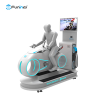 Simulateur de course de moto VR 360° FuninVR ZY-VR-1GL pour intérieur, équipement d'amusement 9D avec 1 siège, structure en acier et métal, capacité de 100 kg