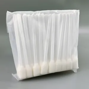 50 pièces/sac 128mm de Long salle blanche tête d'imprimante à jet d'encre industrielle mousse écouvillon de nettoyage polyuréthane carré écouvillon en mousse non pelucheux