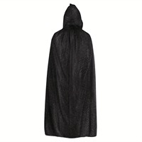 Cape de cosplay d'Halloween avec capuche, cape de sorcier magique, châle de sorcière, accessoire de costume pour jeu de rôle fantastique ODM