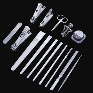 Set peralatan manikur pedikur kuku terlaris 16 buah untuk hadiah Kit perjalanan - Product Image 3