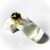 Flacon de parfum vide transparent de 80 ml, nouveau design, atomiseur en verre cylindrique rond pour emballage de soins de la peau, flacon de parfum de luxe