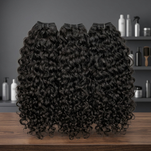 Extensions de cheveux vierges indiens bouclés Remy, 100 % naturels, tissage double trame à la machine - Product Image 3