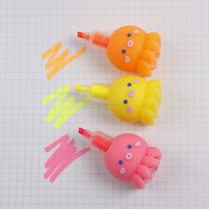 Surligneurs empilables H-TONE en silicone, forme d'animaux mignons, mini surligneurs pour écrire, dessiner, fournitures de bureau et scolaires - Product Image 3