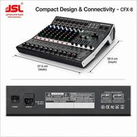 Console de mixage professionnelle 8 canaux JSL CFX-8 avec 99 effets DSP, USB, Bluetooth, MP3 pour performances live