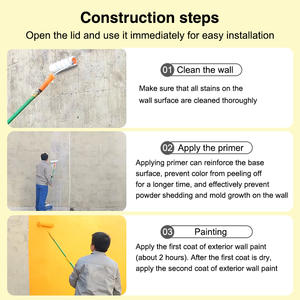 สีอะคริลิคบริสุทธิ์เคลือบเงาภายนอกอาคารกลางแจ้งเป็นมิตรกับสิ่งแวดล้อม - Product Image 5