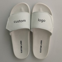 Chaussons personnalisés confortables et décontractés à lanières ajustables pour hommes, tongs blanches vierges personnalisables pour hommes