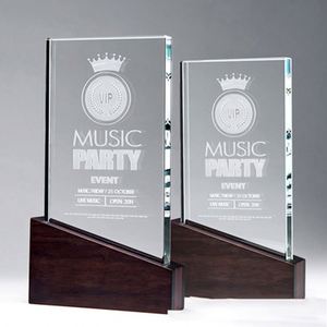 Clear And Black Crystal Obelisk Modern Home Hotel Decoration Crystal Trophy Awards Block For Laser Engraving - Product Image 5