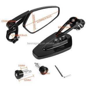 Rétroviseur latéral universel <span class=keywords><strong>de</strong></span> moto, 2 pièces, 7/8 ", <span class=keywords><strong>22mm</strong></span>, <span class=keywords><strong>embout</strong></span> <span class=keywords><strong>de</strong></span> barre en aluminium, <span class=keywords><strong>guidon</strong></span> - Product Image 5