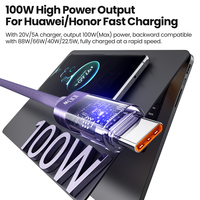 Kabel Toocki Smart Power-Off A-C 100W Pengisian Cepat Fungsi Pengisian Ulang Otomatis Lampu Indikator Biru untuk Penggunaan di Meja Samping Tempat Tidur
