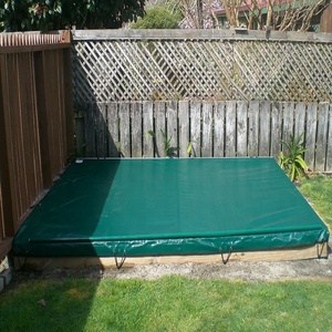 Tissu Bollison Oxford enduit de style uni/couverture de piscine de patio extérieur/couverture de <span class=keywords><strong>bac</strong></span> à <span class=keywords><strong>sable</strong></span> pour enfants avec cordon de serrage - Product Image 6