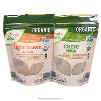 Sachet refermable en PE de qualité alimentaire, étanche, avec fenêtre transparente, 100g 250g, en forme de pochette, avec fermeture éclair, en Mylar