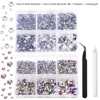 Autocollant en cristal pour nail art, diamant créatif en verre thermocollant pour la décoration de vêtements, chaussures, chapeaux, etc.