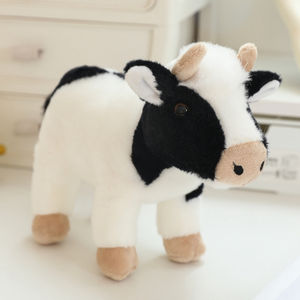 ตุ๊กตาสัตว์ป่าและสัตว์เลี้ยงในฟาร์ม ขนาด 20 ซม. หมู วัว แพะ สิงโต เสือ เสือดาว กวาง ตุ๊กตาขนนุ่ม ตุ๊กตาสัตว์ขนาดเล็ก - Product Image 3