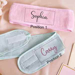 Bandeau en tissu éponge doux et réglable pour soins de la peau et des cheveux, idéal pour le spa, les rituels de beauté quotidiens, en polyester, parfait pour les cadeaux de mariage - Product Image 2