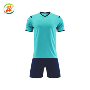 Ensemble d'uniformes de football unisexe pour adultes, compétition professionnelle, manches courtes, respirant, séchage rapide, uni, 100% polyester, <span class=keywords><strong>col</strong></span> <span class=keywords><strong>bateau</strong></span> - Product Image 5