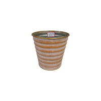 Offre Spéciale décor à la maison jardin intérieur extérieur succulente fleur plantes Pots coloré métal pots de fleurs en relief ligne fleur seau