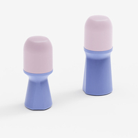 Rouleau de plastique PP personnalisé sur les bouteilles de formes rondes avec bouchon pour l'emballage des cosmétiques
