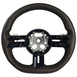 Volante de Cuero Genuino para <span class=keywords><strong>Mercedes</strong></span> Benz <span class=keywords><strong>AMG</strong></span> Clase C E W205 Cls <span class=keywords><strong>63</strong></span> X156 Sls C117 - Product Image 2