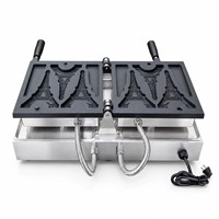 Gaufrier électrique réversible antiadhésif JTS Commercial 1700W avec minuterie d'arrêt automatique