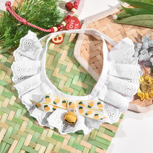 Cute Pet Bib With Pineapple Bow And <b>Bell</b> Adjustable Comfortable Washable For Small Medium <b>Dogs</b> Cats - Product Image 1