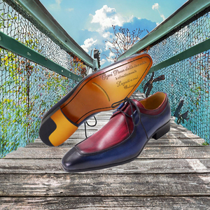 Chaussures Oxford tendance en cuir véritable pour hommes, chaussures habillées noires carrées à bout pointu pour mariage, bureau - pour l'été et l'automne, en caoutchouc - Product Image 2