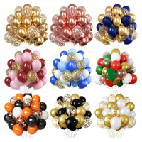 Ensemble de ballons de fête personnalisés en gros 12 pouces 30pcs ballons à paillettes en métal à longue bande pour la décoration de fête
